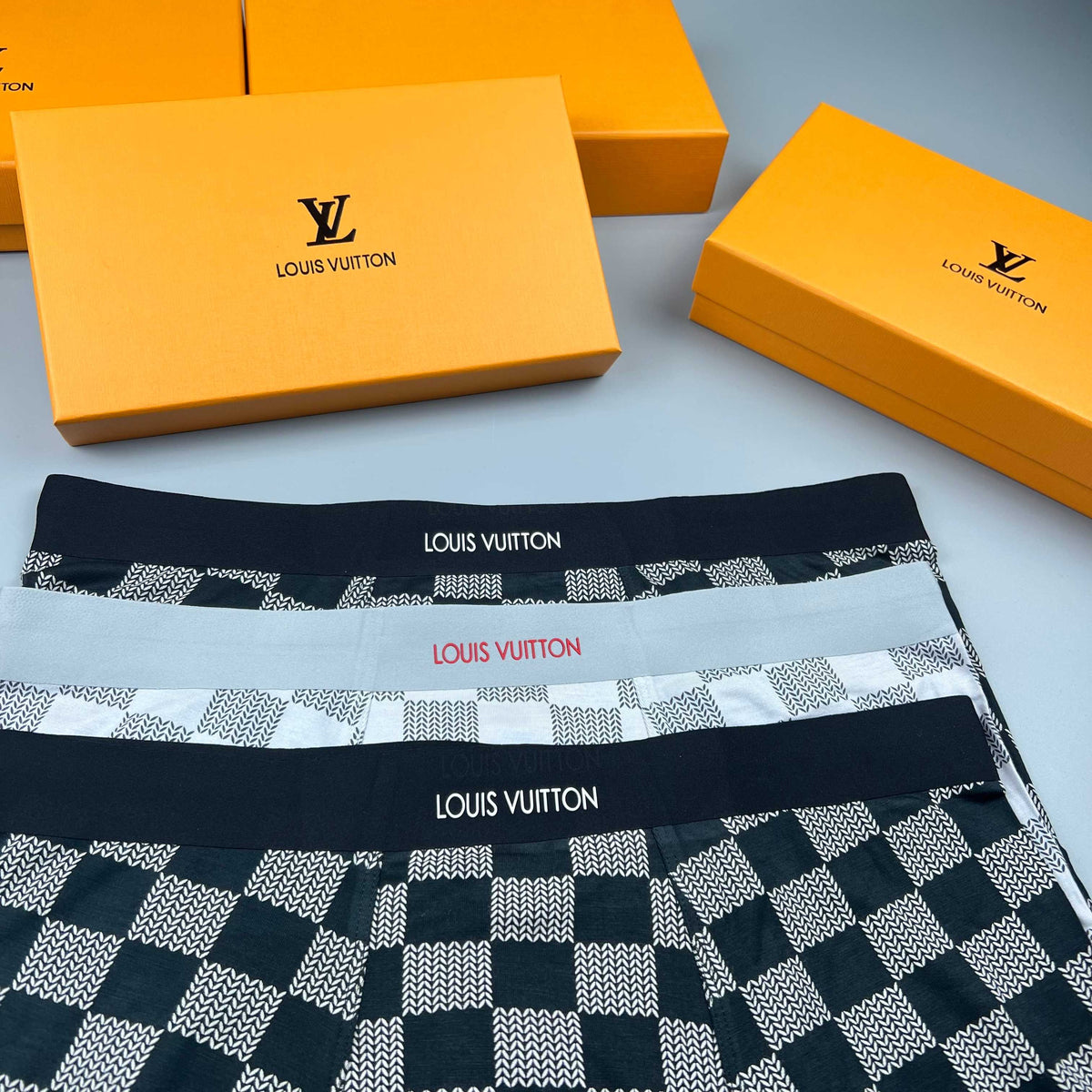 Louis Vuitton Pastel Colour Tonal Waistbands Men's Boxer Briefs - 3-Piece Box