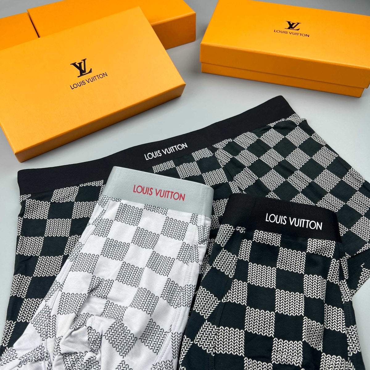 Louis Vuitton Pastel Colour Tonal Waistbands Men's Boxer Briefs - 3-Piece Box