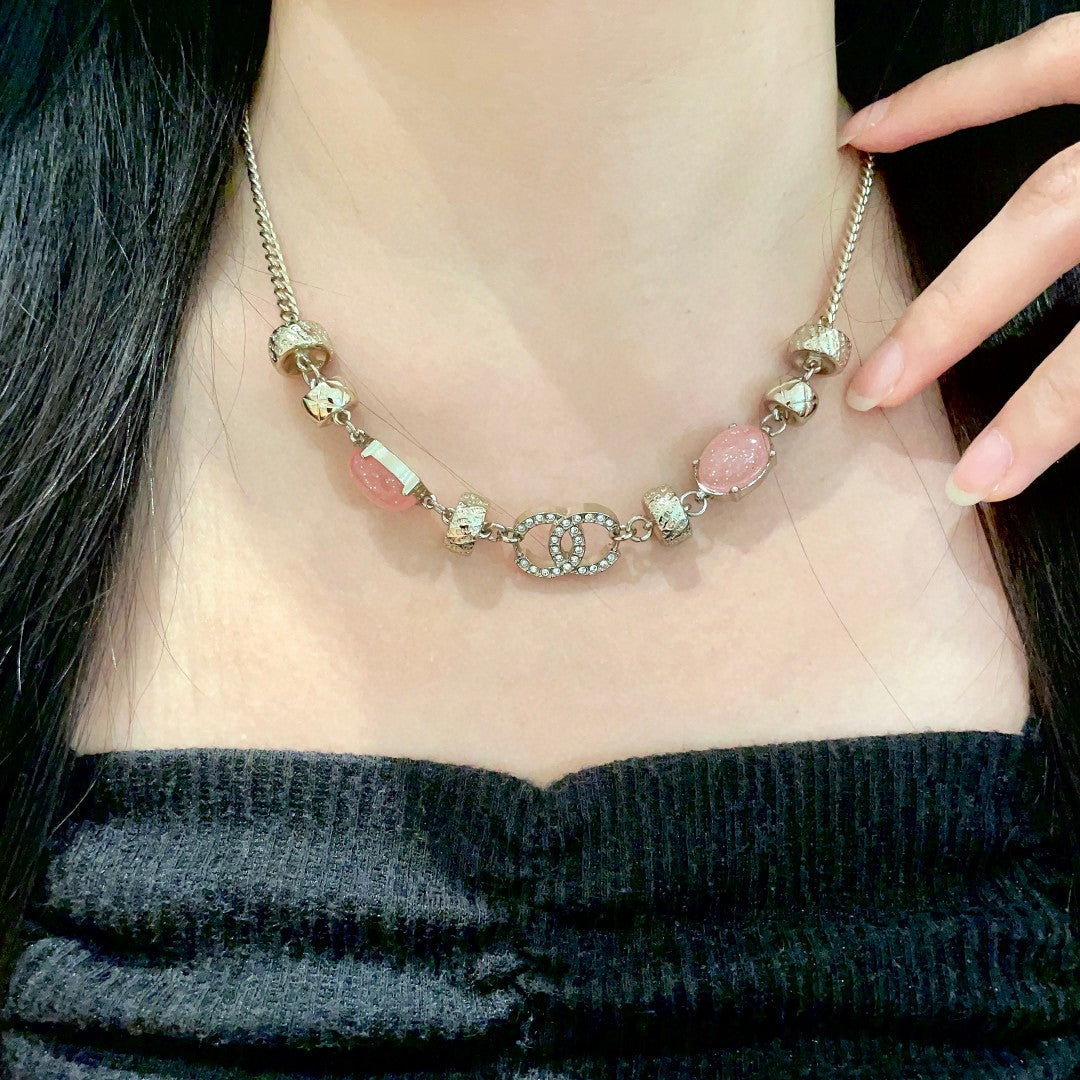 Martin Graham pendant necklace in polished metal-tone – detail view