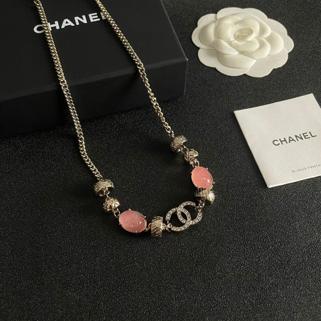 Martin Graham pendant necklace in polished metal-tone – front product view