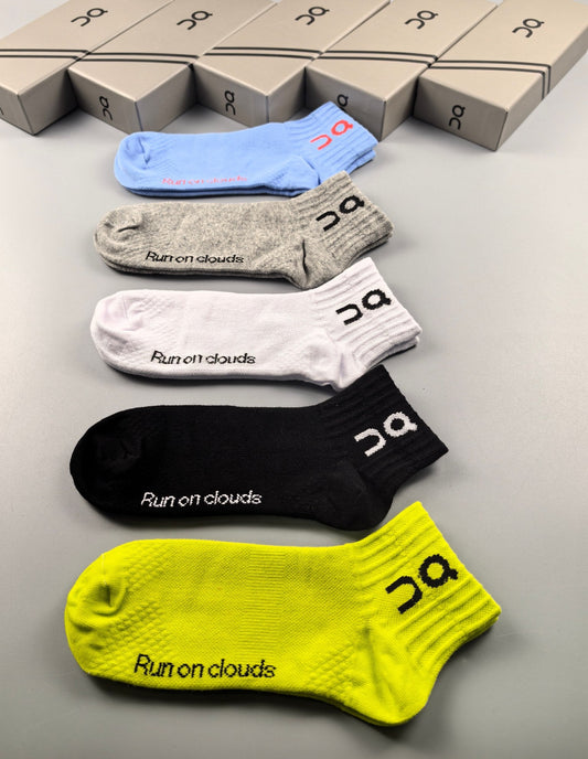 On Cotton Ankle Socks - Bright & Neutral 5-Pair Box