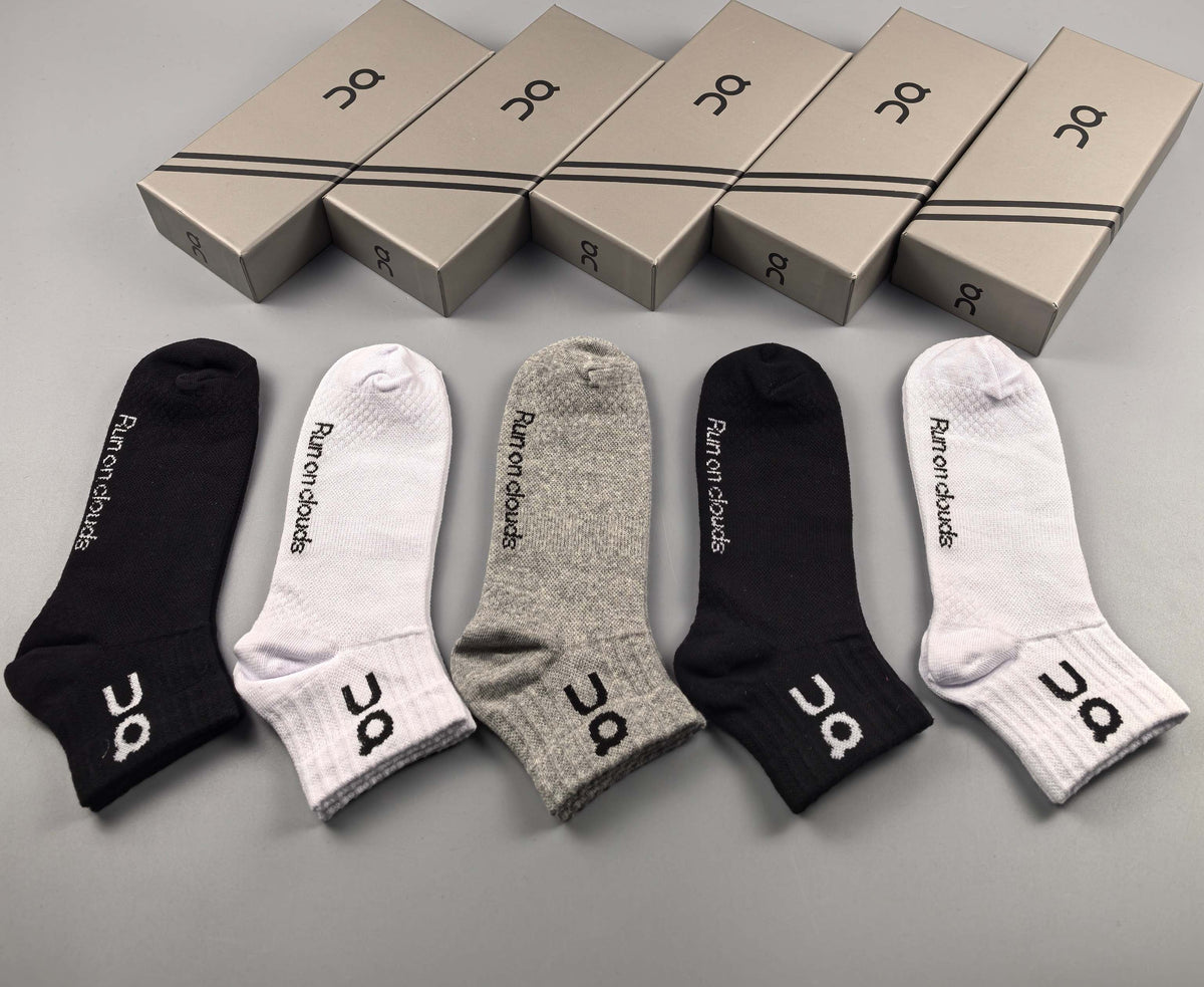 On Cotton Short Socks - 5-Pair Pack