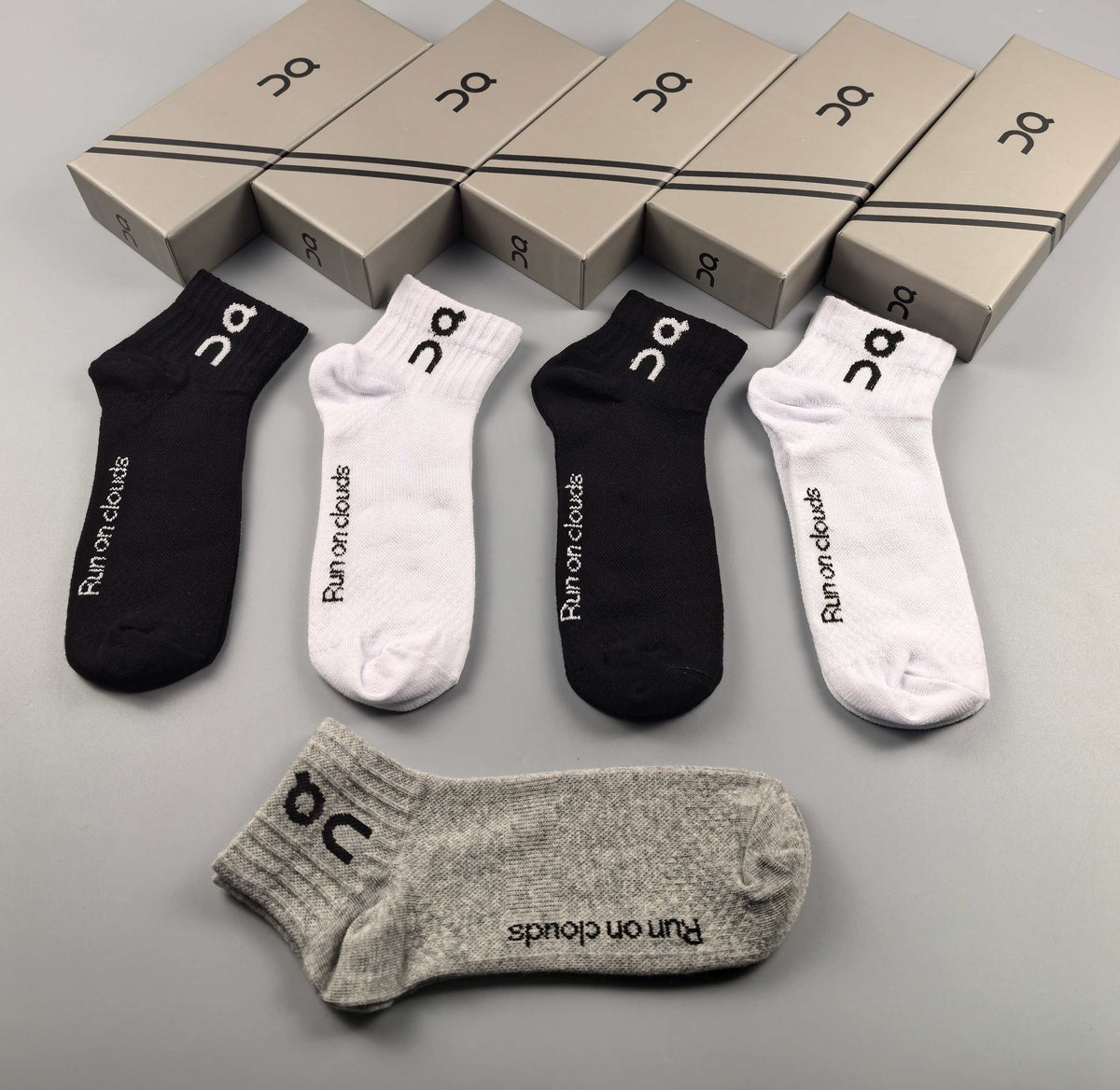 On Cotton Short Socks - 5-Pair Pack