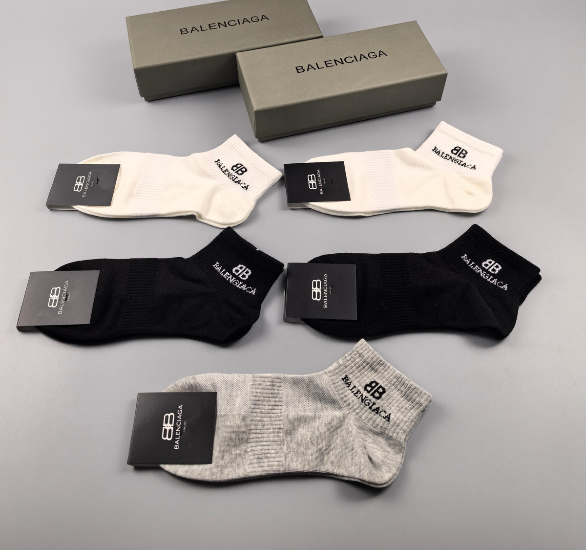 Balenciaga Cotton Socks - 5-Pair Pack