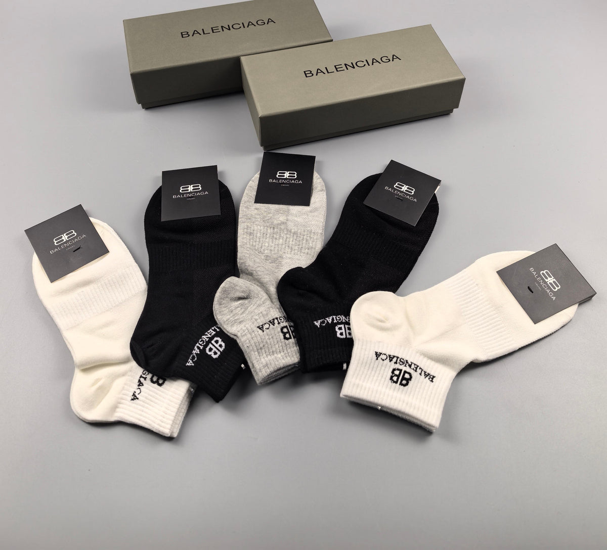 Balenciaga Cotton Socks - 5-Pair Pack