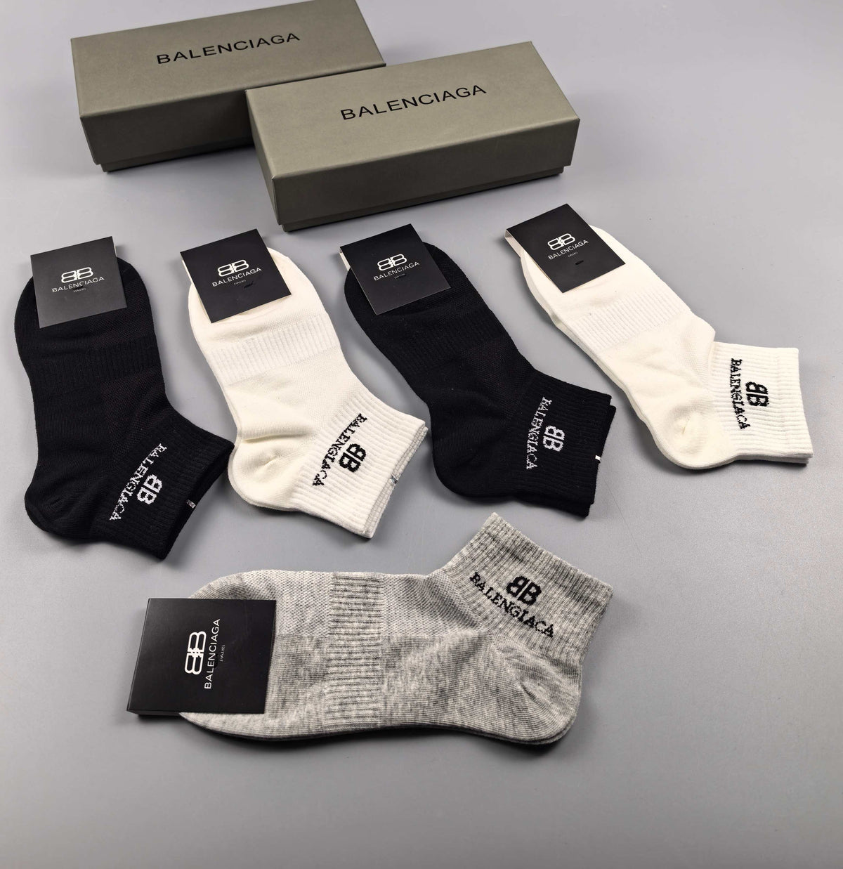 Balenciaga Cotton Short Socks - 5-Pair Pack