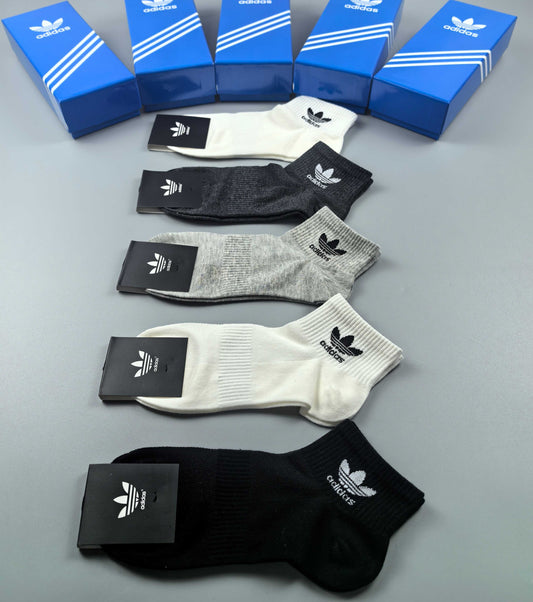 Adidas Cotton Breathable Socks – 5-Pair Pack