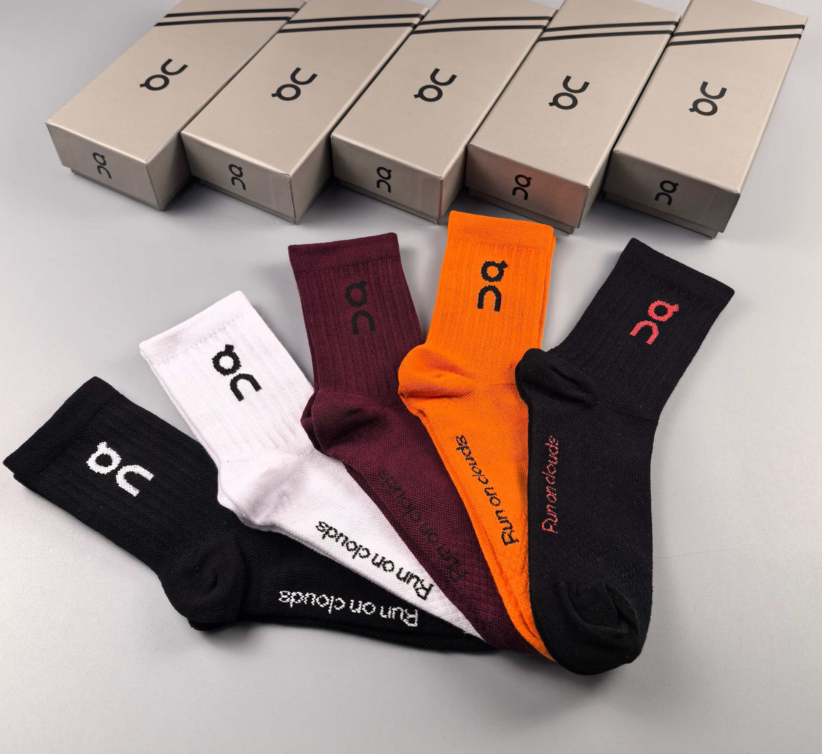 On Cotton Crew Socks - 5-Pair Pack