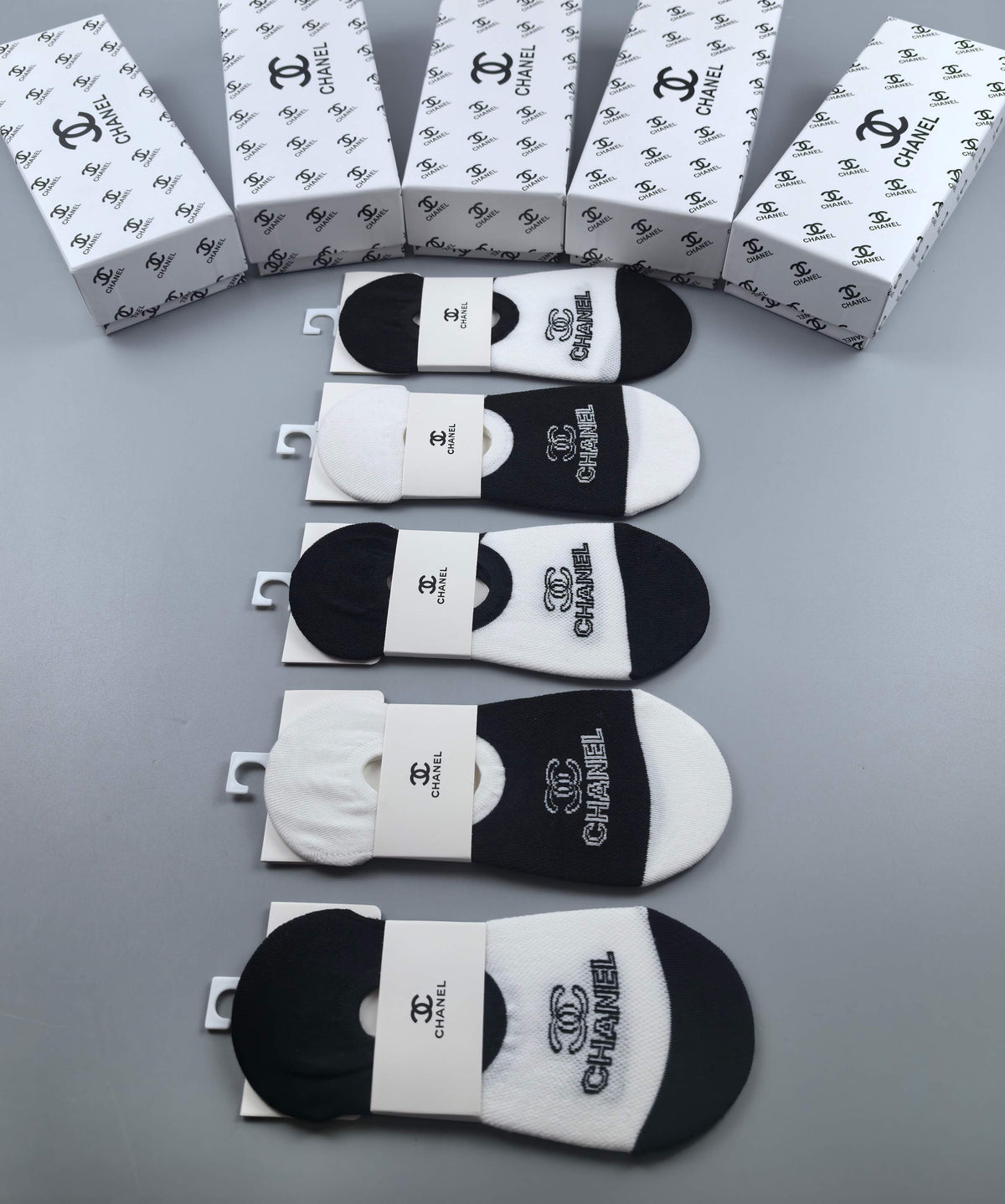 Chanel Cotton Short Socks - 5-Pair Pack