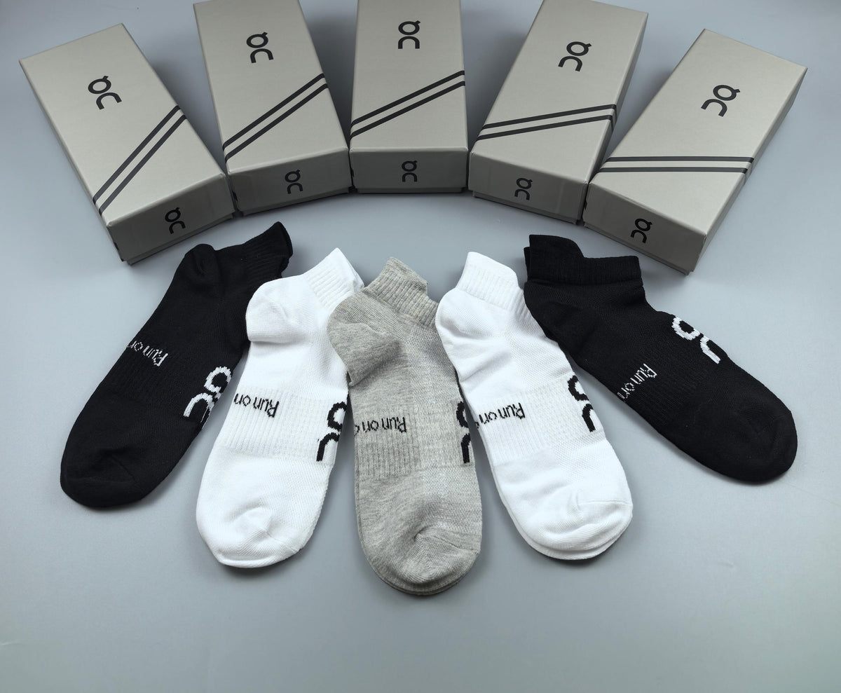 On Cotton Short Socks - 5-Pair Pack