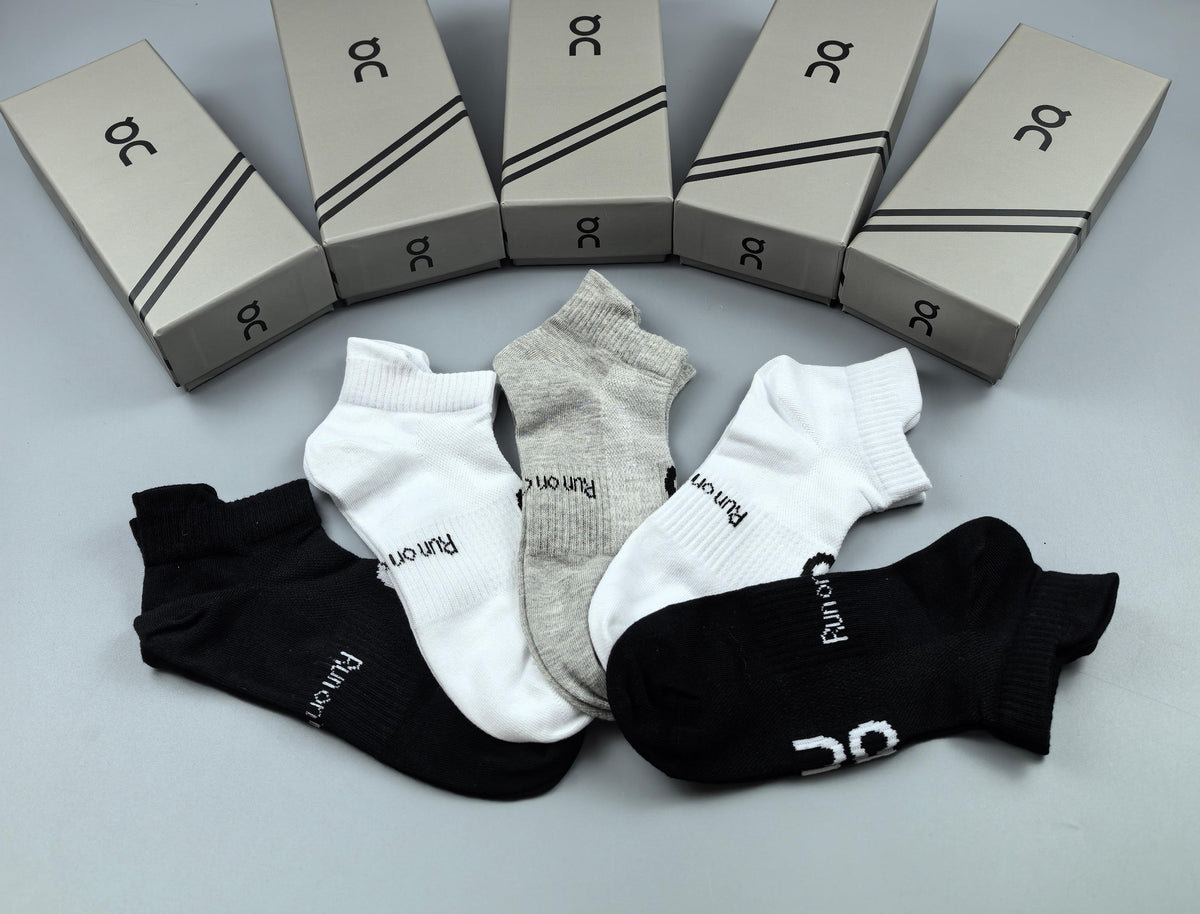 On Cotton Short Socks - 5-Pair Pack