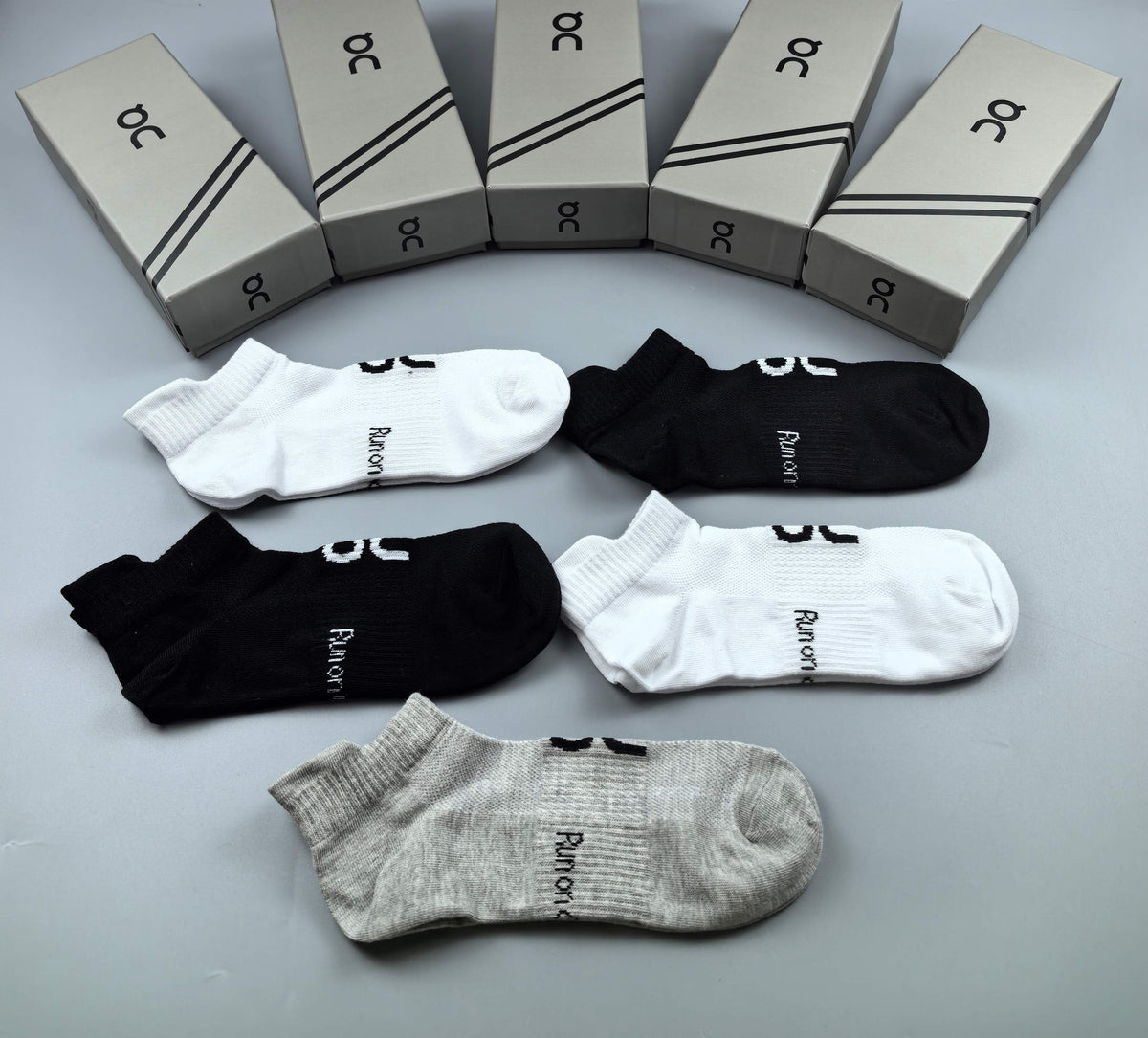 On Cotton Short Socks - 5-Pair Pack