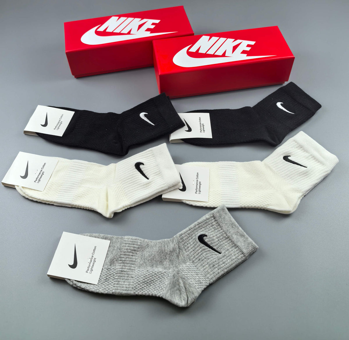 Nike Small Sport Logos Ankle Socks - 5-Pair Set