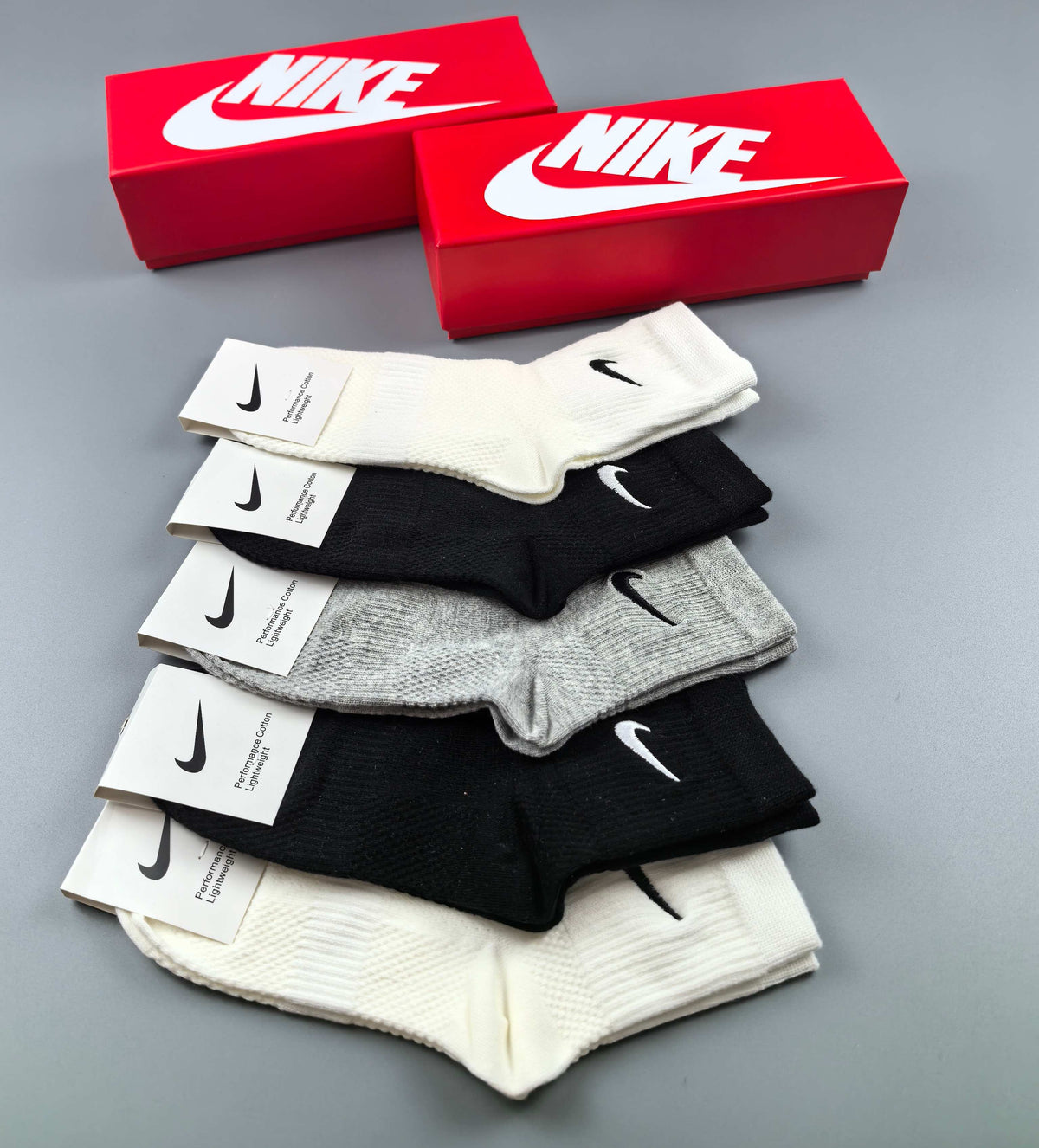 Nike Small Sport Logos Ankle Socks - 5-Pair Set
