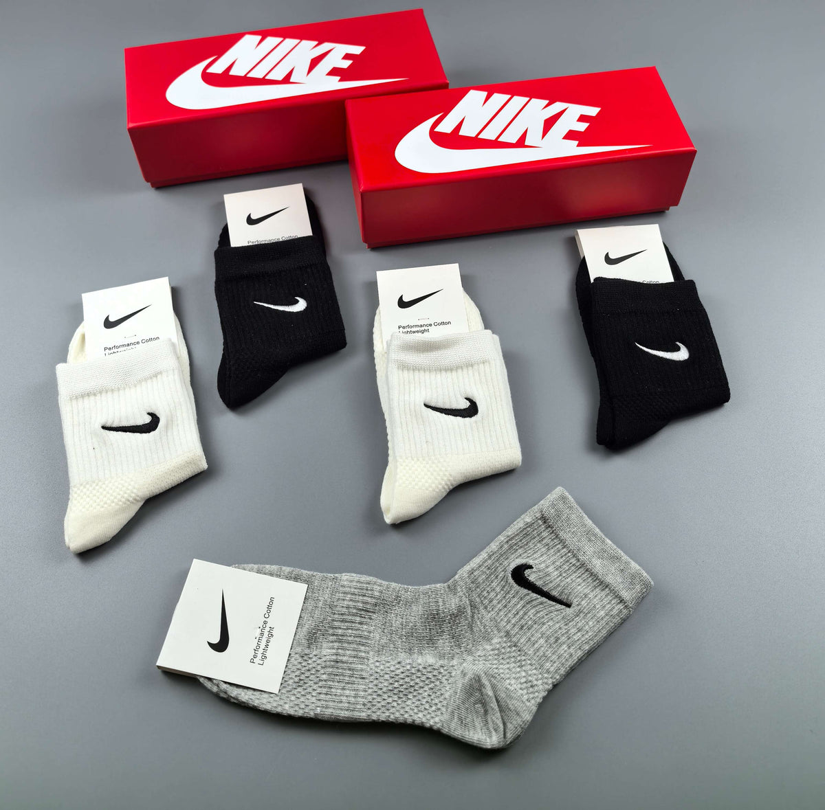Nike Small Sport Logos Ankle Socks - 5-Pair Set