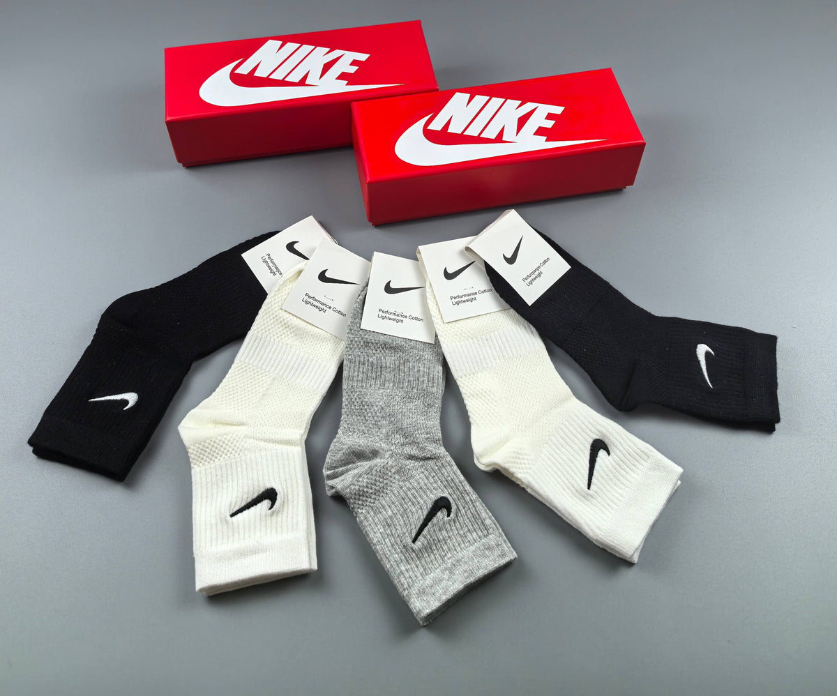 Nike Small Sport Logos Ankle Socks - 5-Pair Set