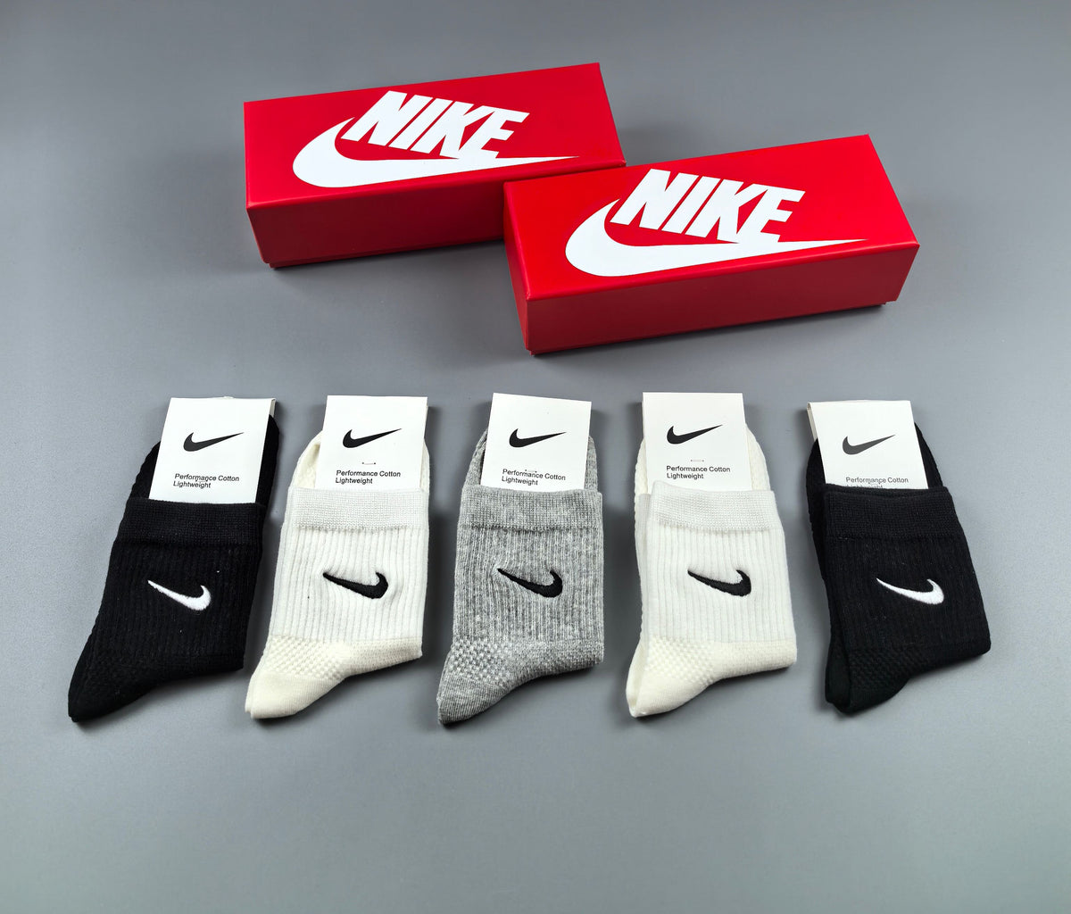 Nike Small Sport Logos Ankle Socks - 5-Pair Set
