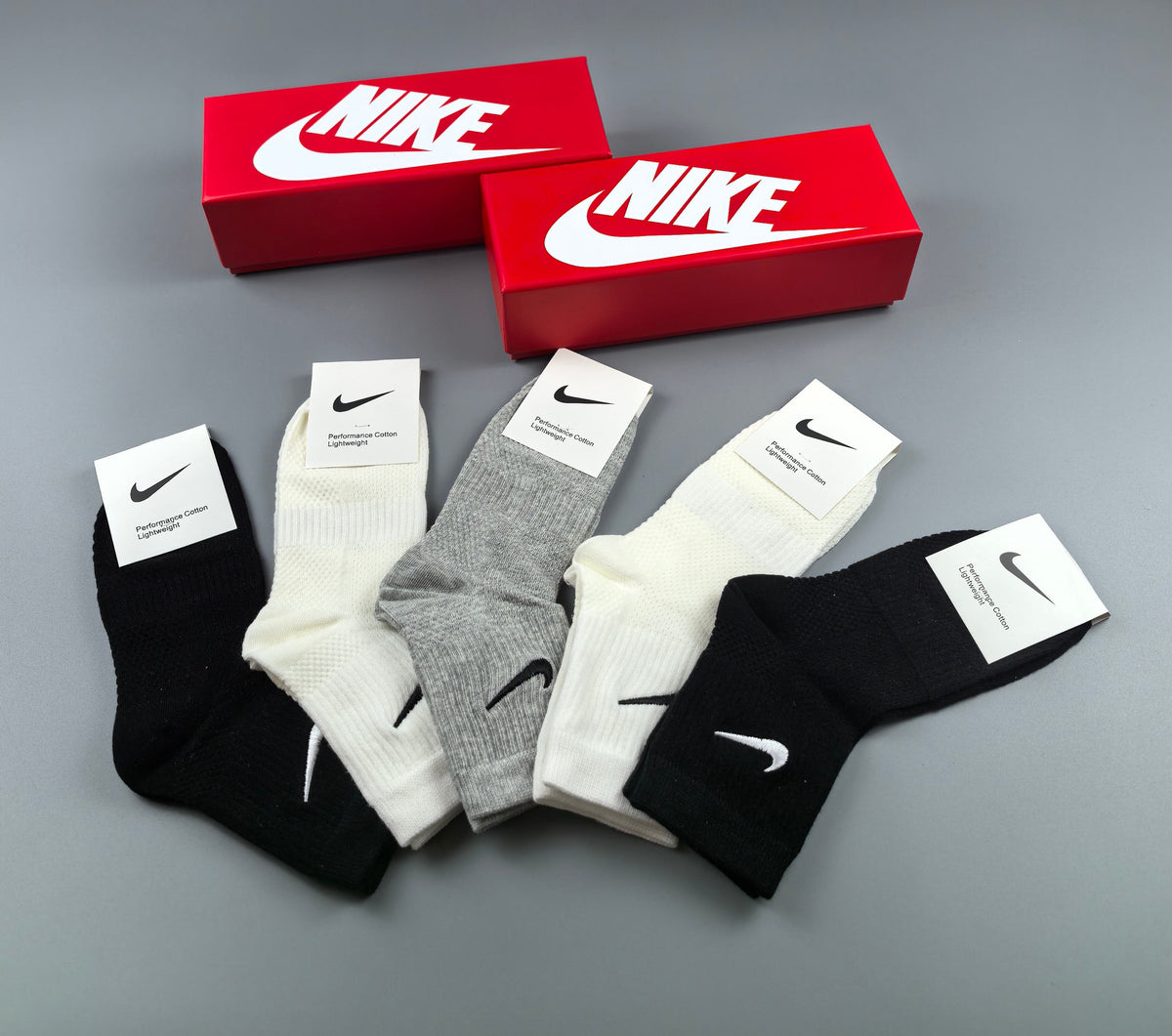 Nike Small Sport Logos Ankle Socks - 5-Pair Set
