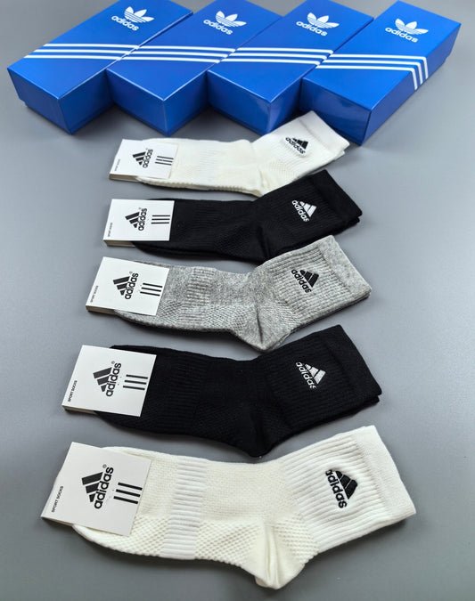 Adidas Cotton Crew Socks - 5-Pair Pack
