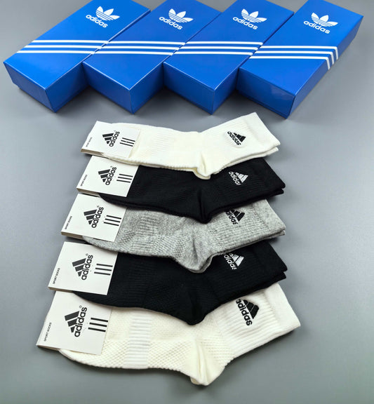 Adidas Cotton Crew Socks - 5-Pair Pack