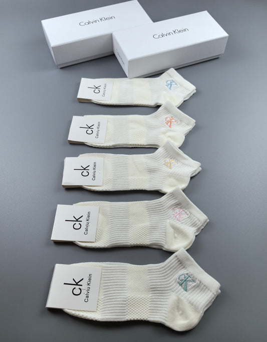 Calvin Klein Cotton No-Show Socks - 5-Pair Box