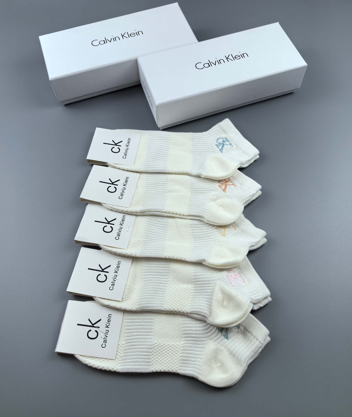 Calvin Klein Cotton No-Show Socks - 5-Pair Box