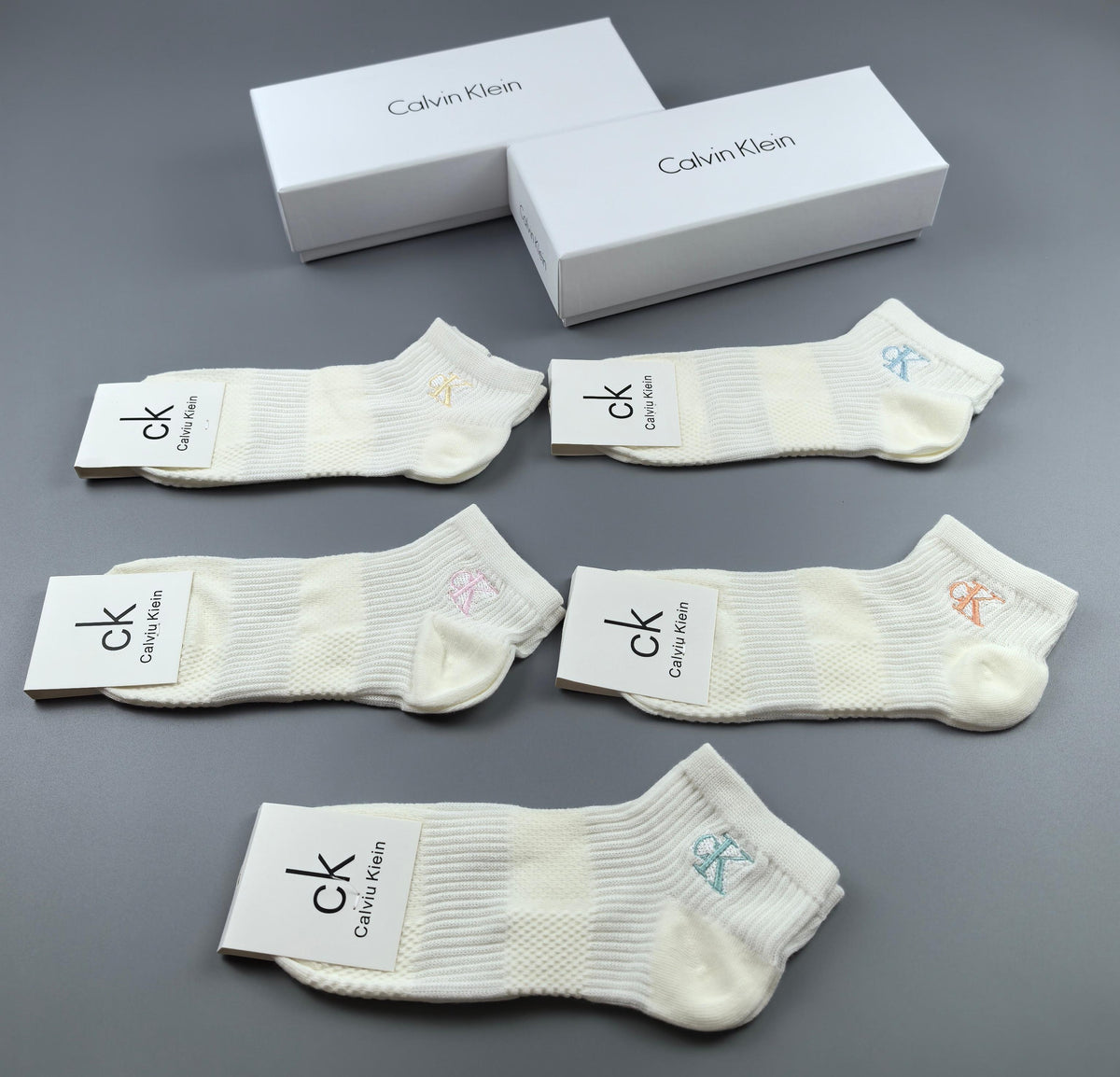 Calvin Klein Cotton No-Show Socks - 5-Pair Box