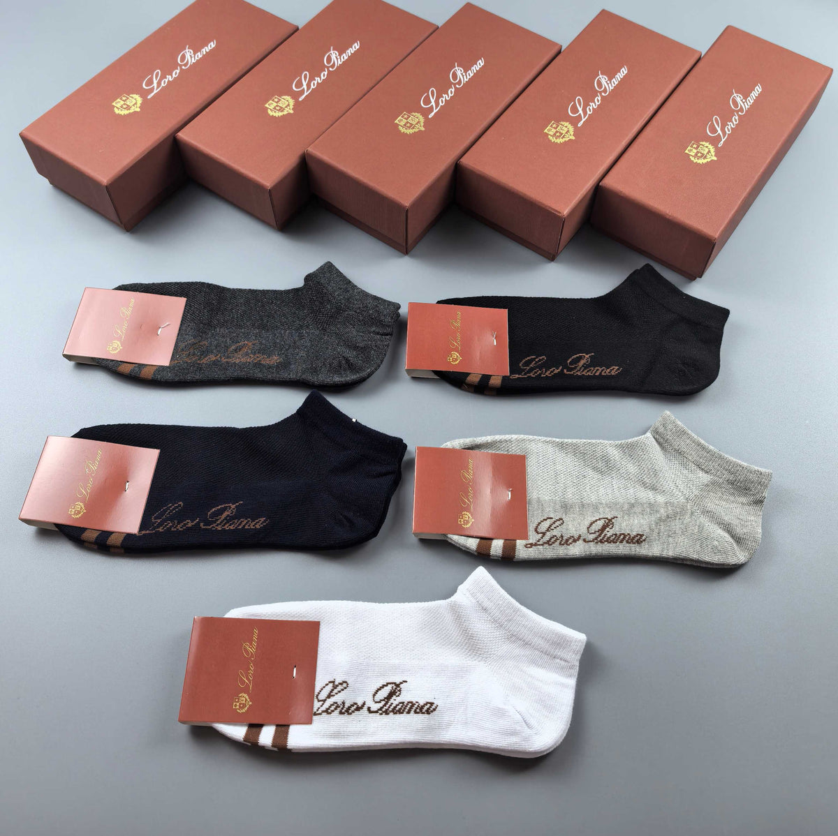 Loro Piana Restrained Wordmarks Ankle Socks