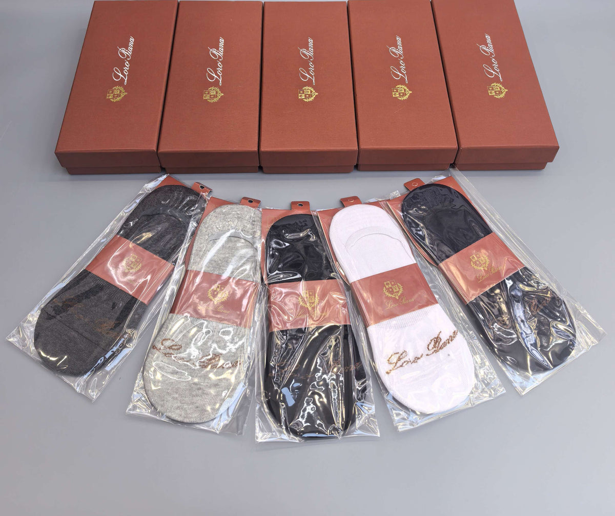 Loro Piana Restrained Wordmarks No-Show Socks