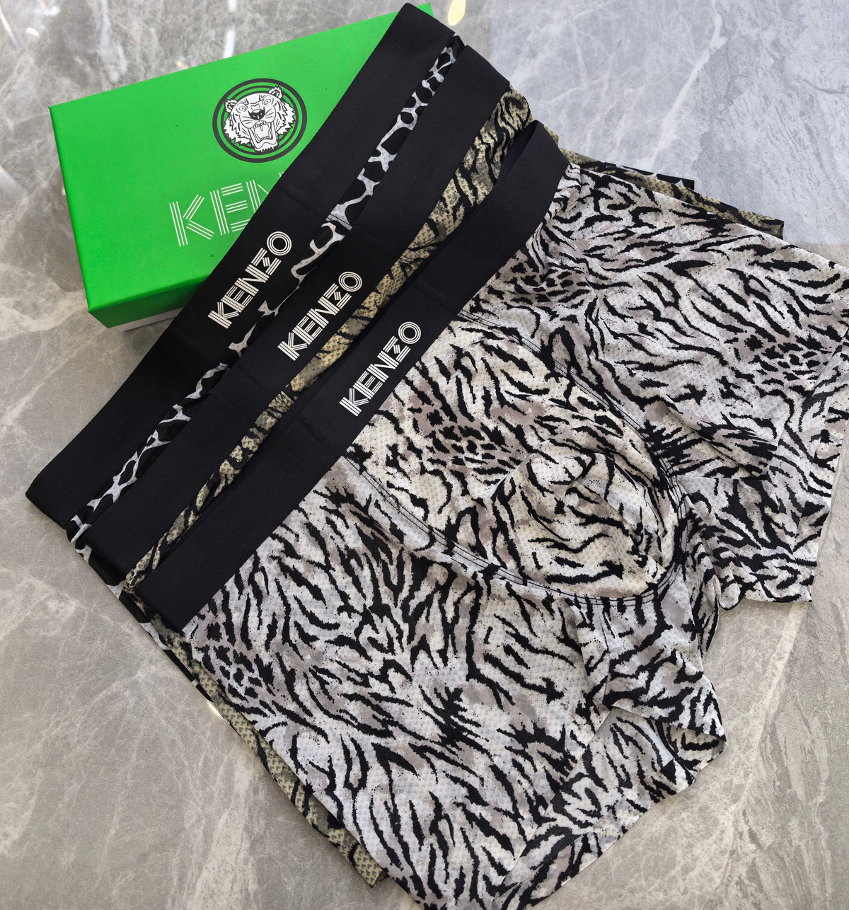Kenzo Nylon Blend Men's Boxer Briefs - 3-Piece Box