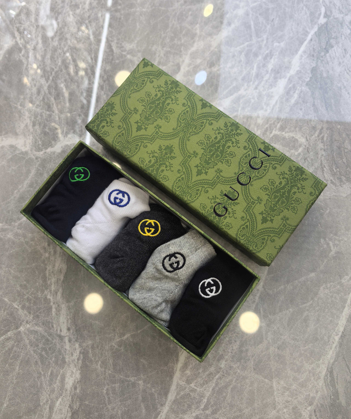 Gucci Massage No-Show Socks – 5-Pair Pack