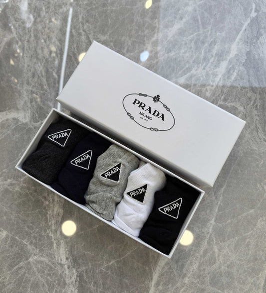 Prada Combed cotton Socks - 5-Pair Set
