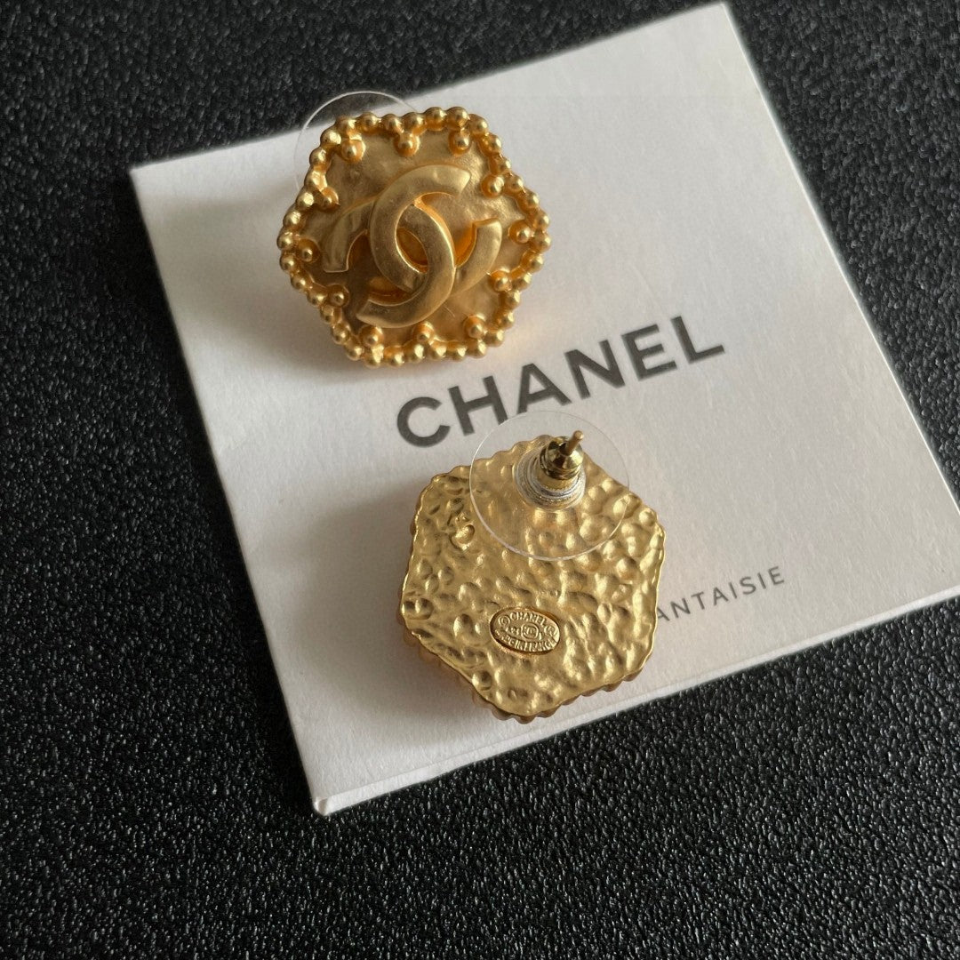 Martin Graham stud earrings in polished metal-tone – main product view