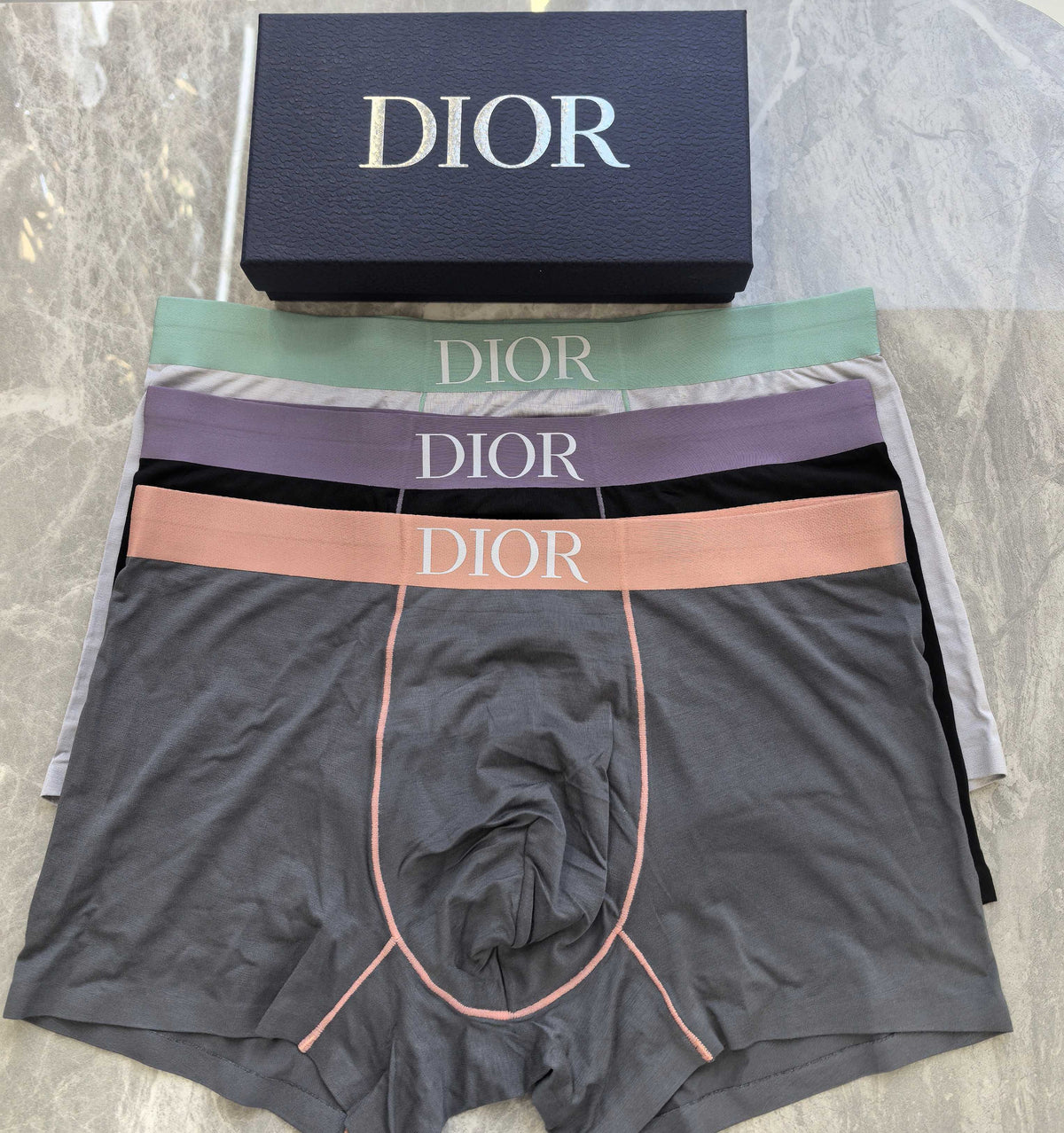 Dior Nylon Blend Men's Boxer Briefs - 3-Piece Box