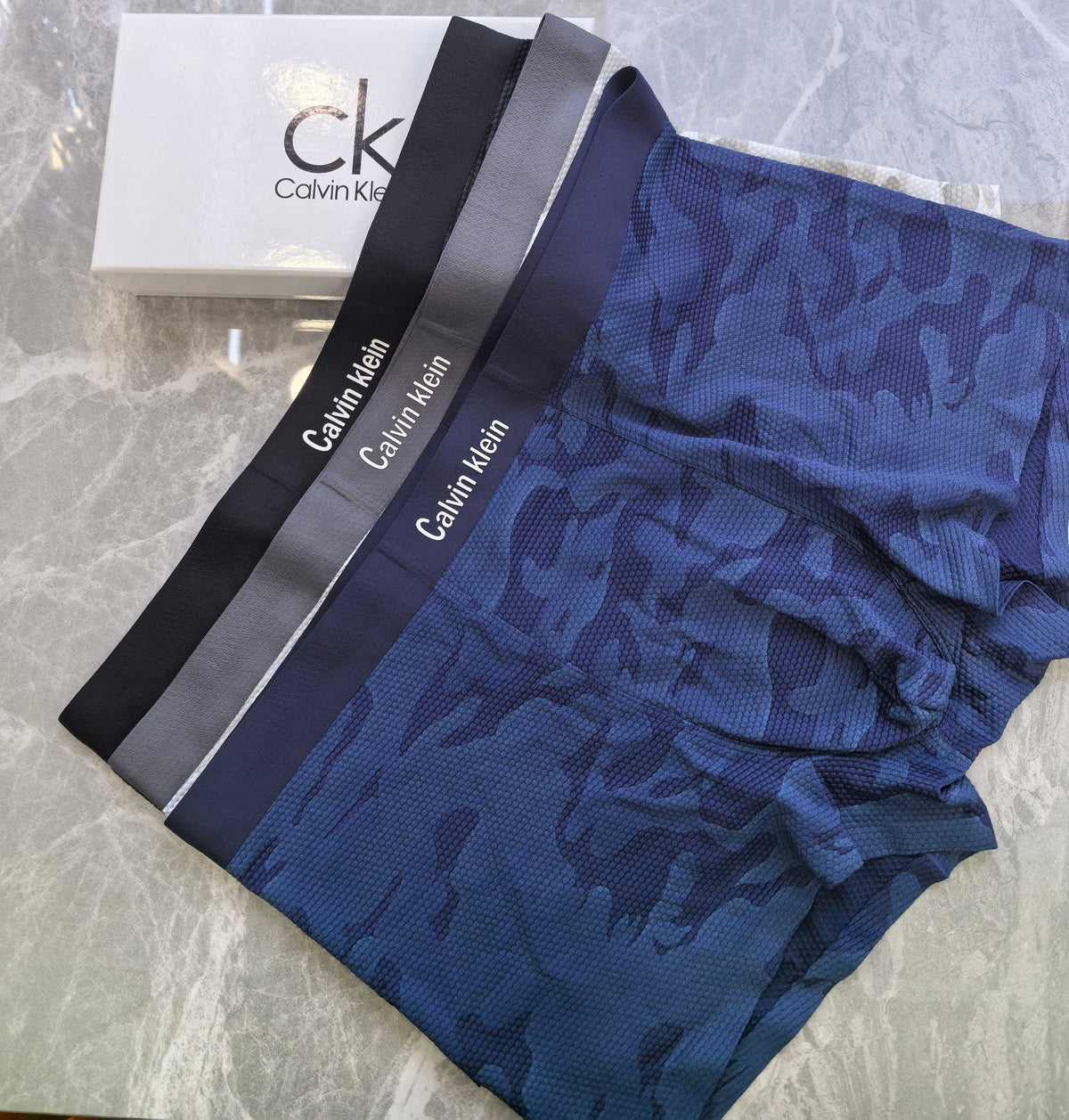 Calvin Klein Black Camo Boxer Briefs 3-Piece Box Collection