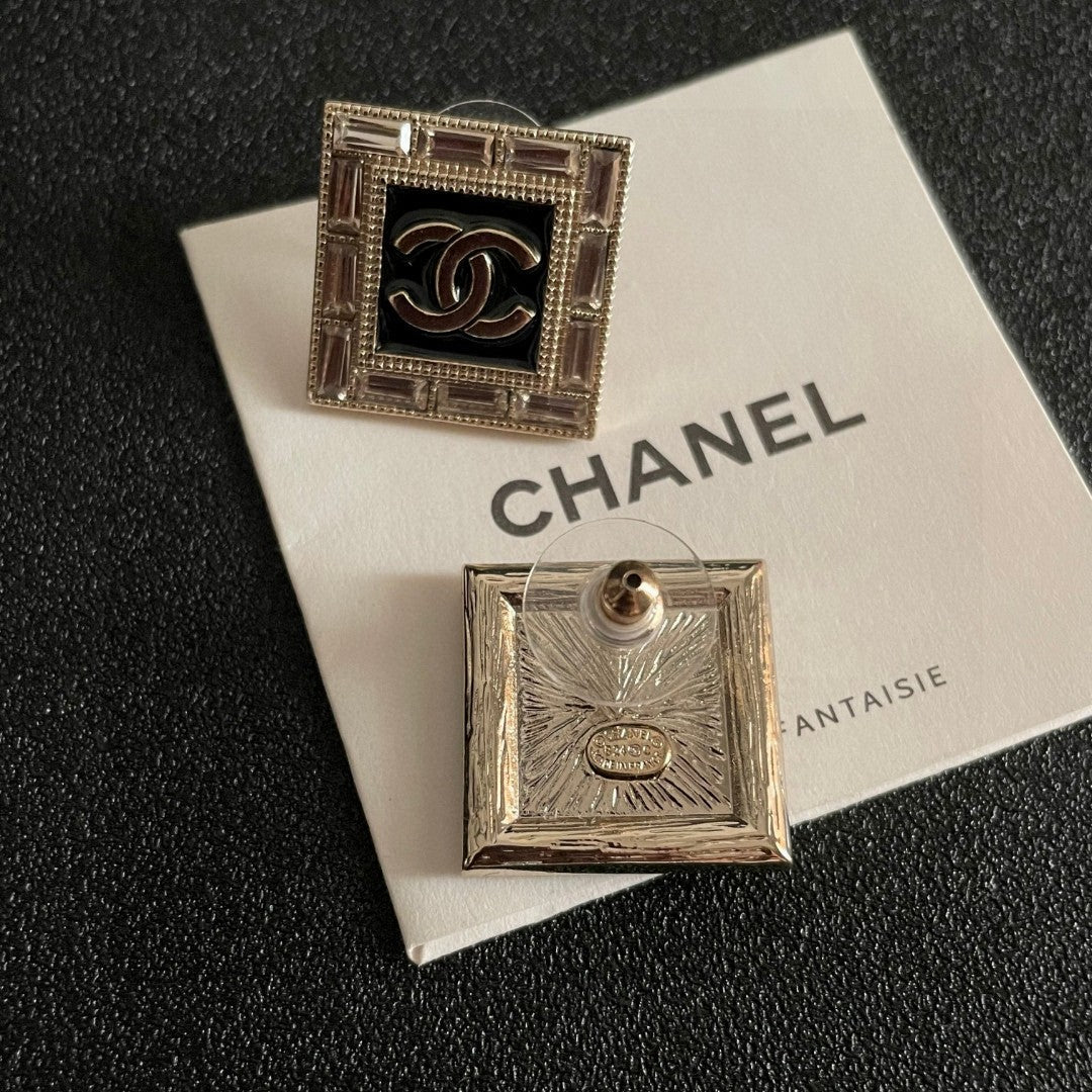 Martin Graham stud earrings in polished metal-tone – main product view