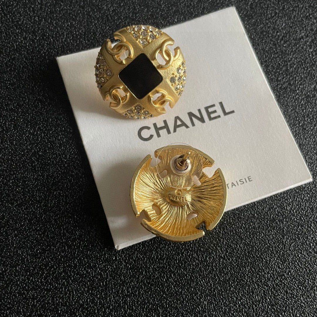 Martin Graham stud earrings in polished metal-tone – main product view