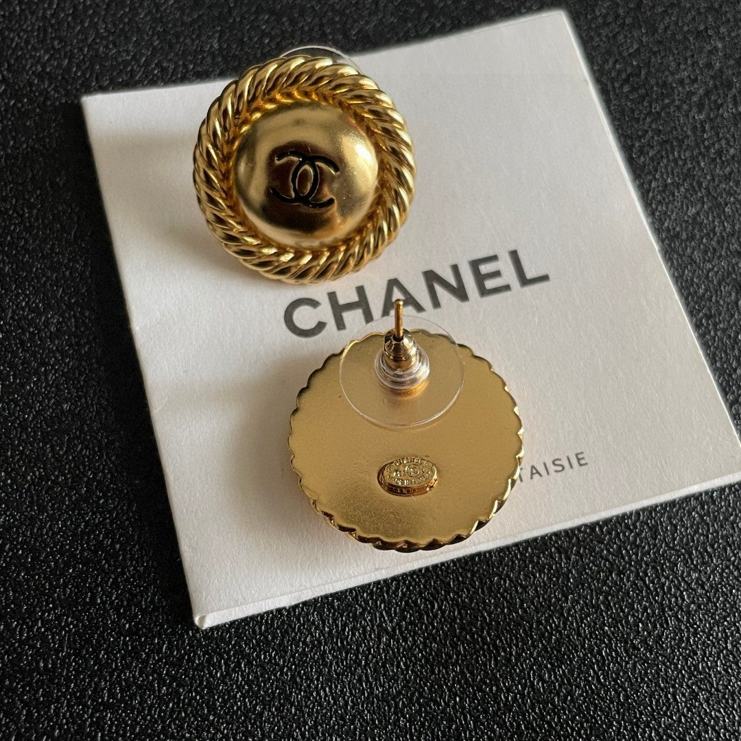 Martin Graham stud earrings in polished metal-tone – main product view