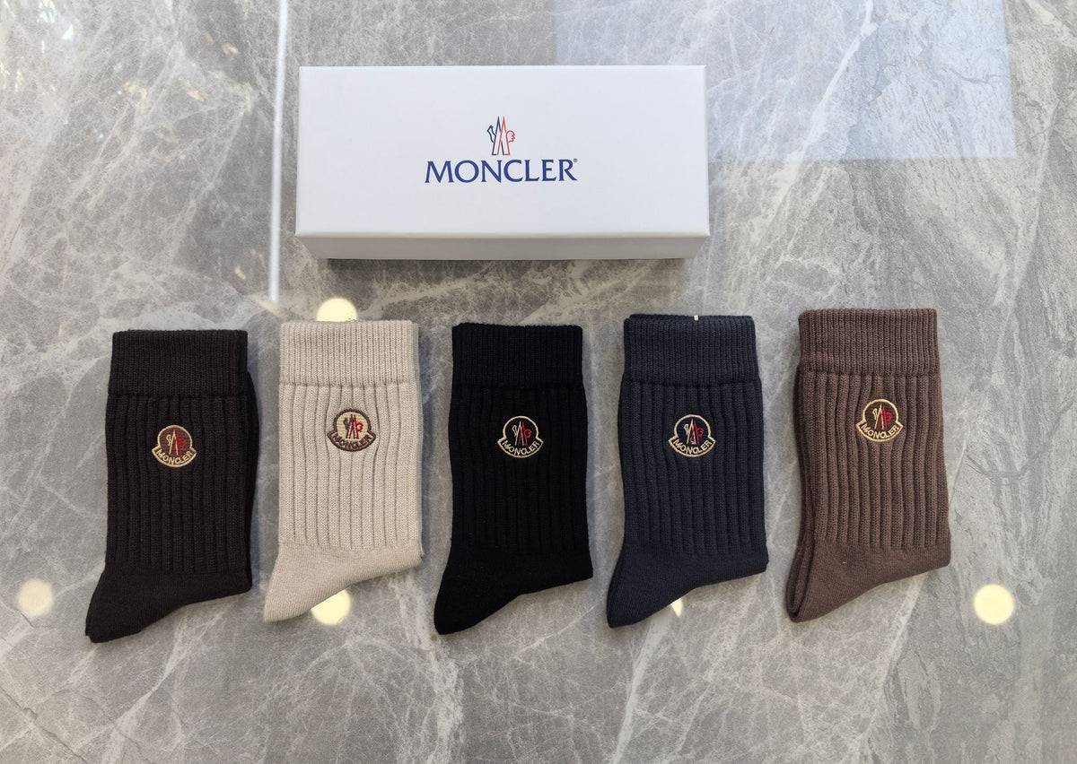Moncler Cashmere Crew Socks - 5-Pair Box