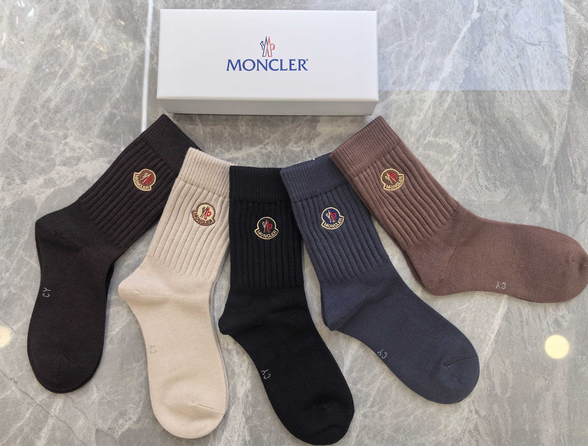 Moncler Cashmere Crew Socks - 5-Pair Box