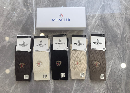 Moncler Cashmere Crew Socks - 5-Pair Box
