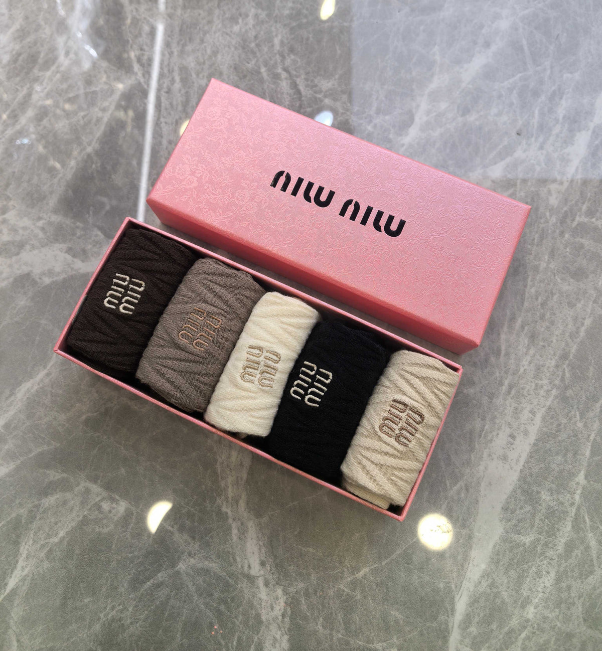 Miu Miu Cashmere Crew Socks - 5-Pair Box