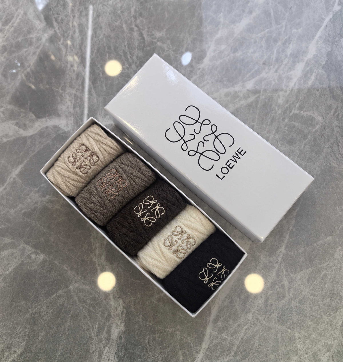 Loewe Cashmere Crew Socks - 5-Pair Box