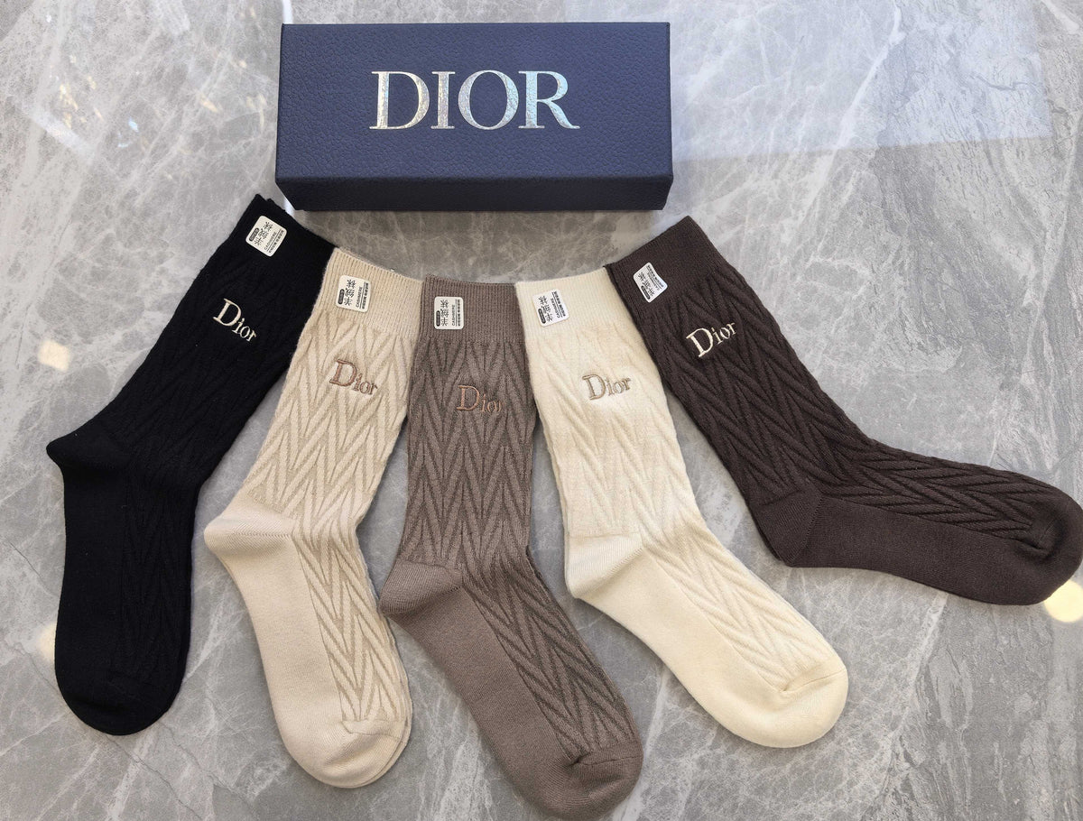 Dior Short Socks - 5-Pair Pack