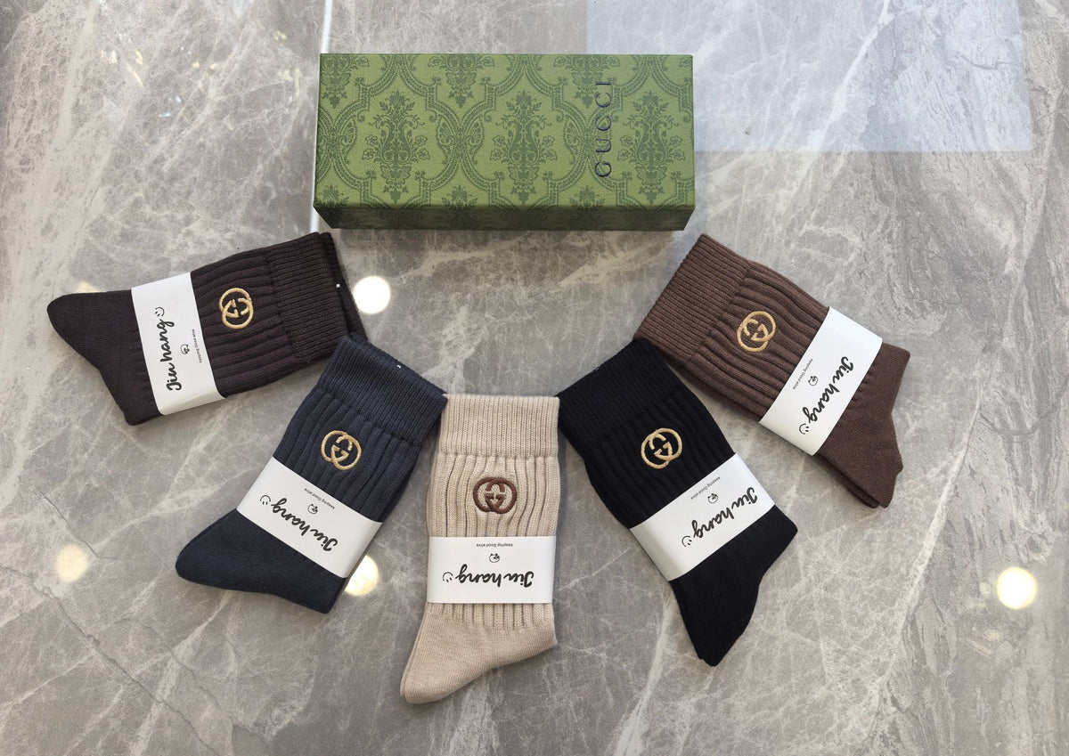 Gucci Crew Socks - 5-Pair Pack