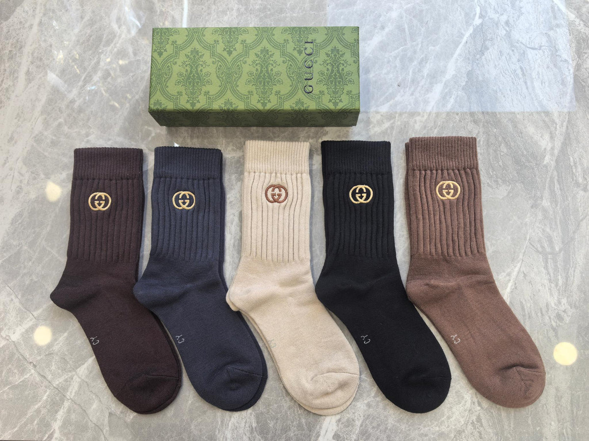 Gucci Crew Socks - 5-Pair Pack