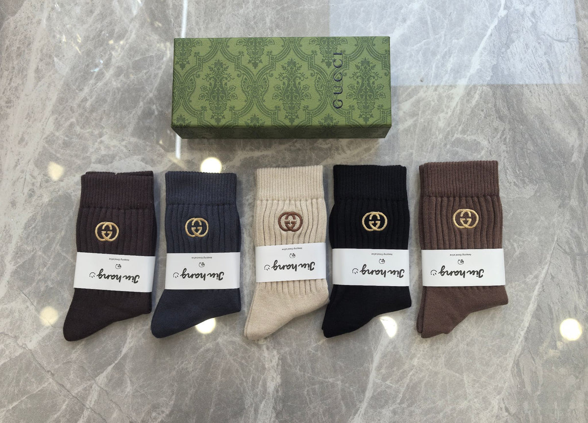 Gucci Crew Socks - 5-Pair Pack