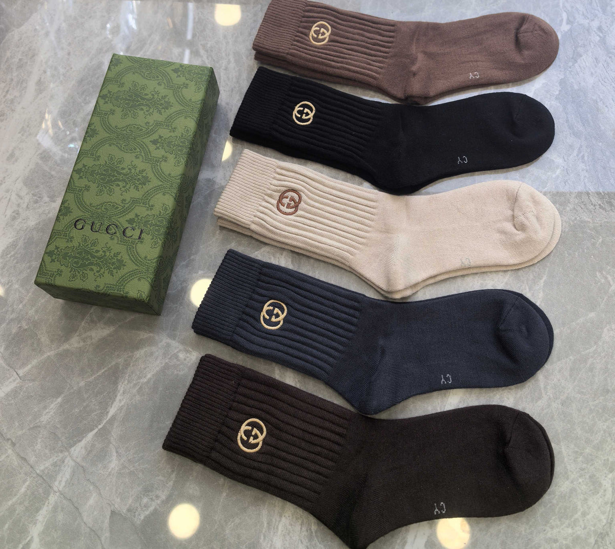 Gucci Crew Socks - 5-Pair Pack