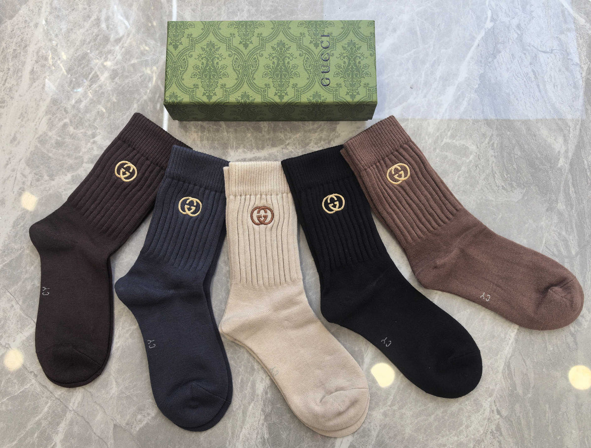 Gucci Crew Socks - 5-Pair Pack