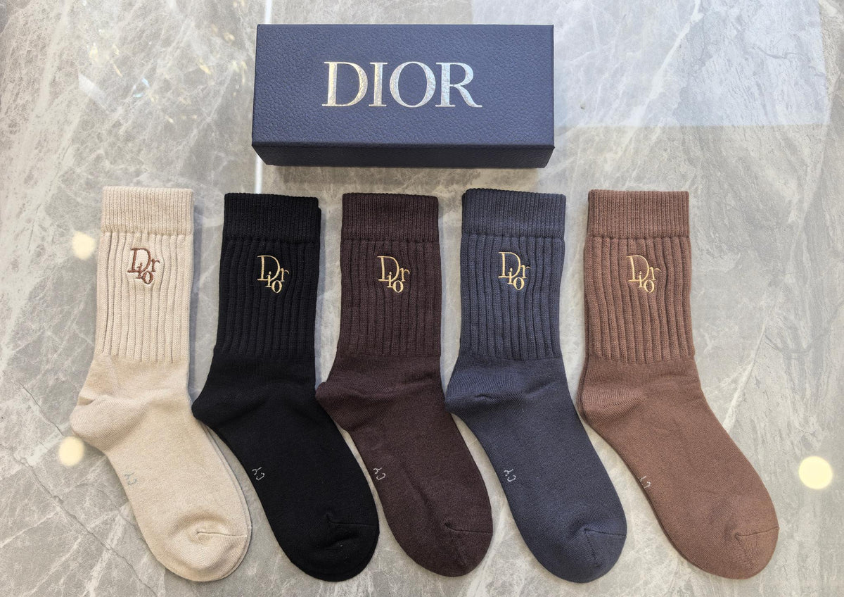Dior Short Socks - 5-Pair Pack